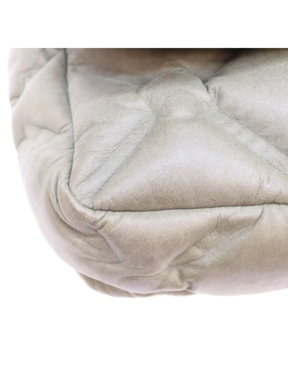Chanel Khaki Bubble Quilt Calfskin Shoulder Bag